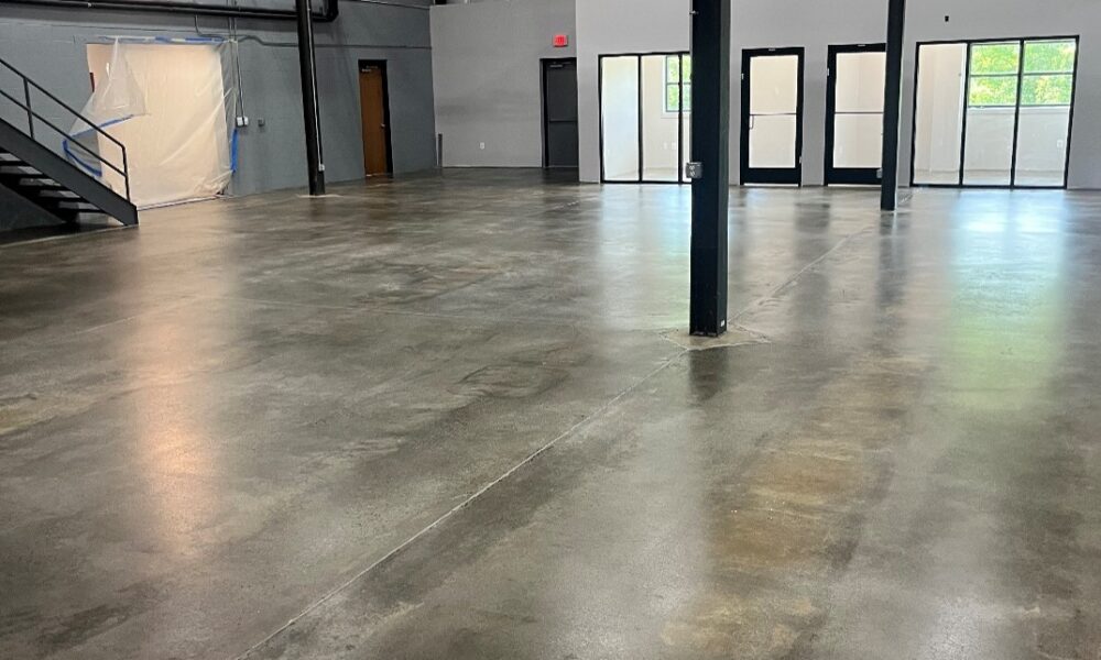 Professional concrete floor coating application in Colorado